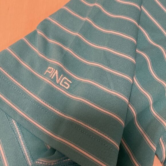 PING Performance Golf Polo Shirt Mens XL Extra Large Striped - Picture 6 of 6